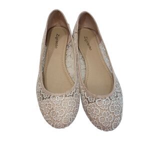 Zigisoho Halle Women's Lace Style Flats, Size 11